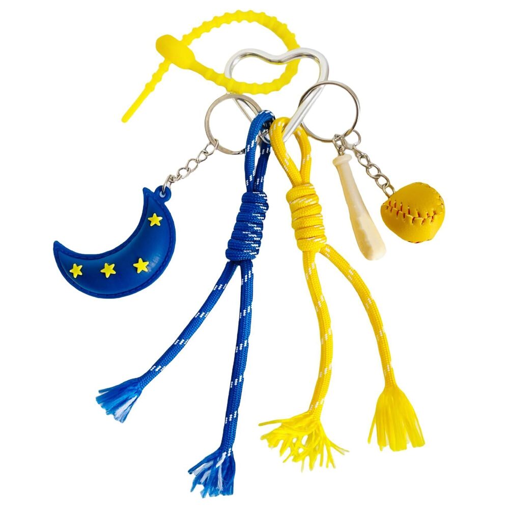 1158 Keychain , Bag Charm, Hand-Woven Nylon Rope Key Chain, Aesthetic